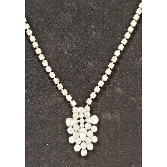 Garne Jewels Signed Rhinestone Choker Necklace 15" Vintage 1950's - Picture 1 of 8